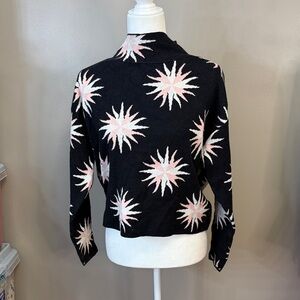 Anthropologie Maeve Black and White Knit Top